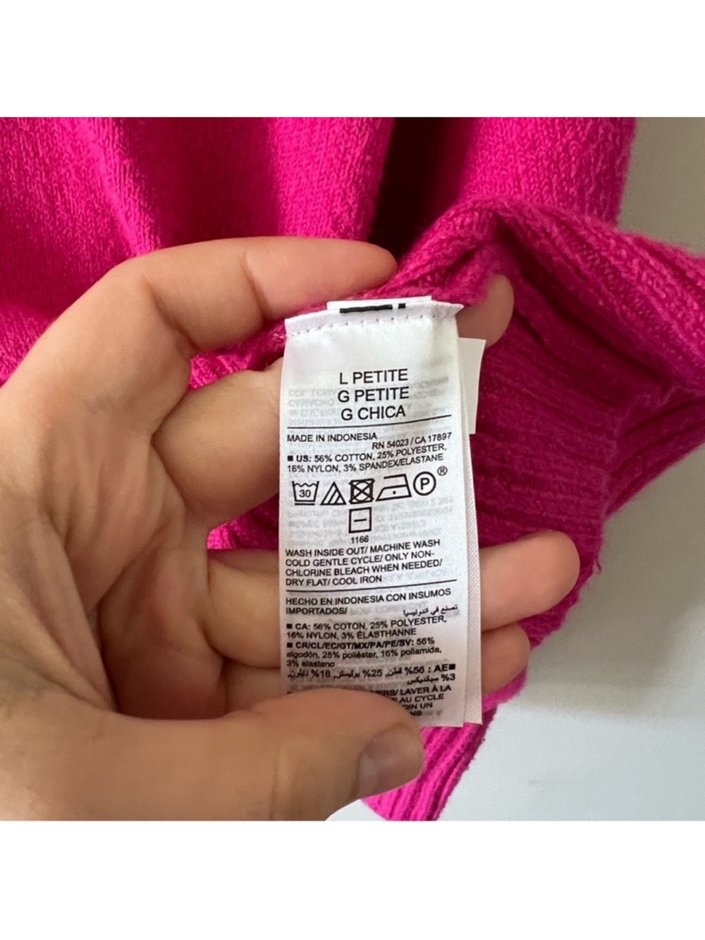 Old Navy Cozy Hot Pink Turtleneck Sweater Oversized Tunic Size Large Petite - Picture 10 of 12